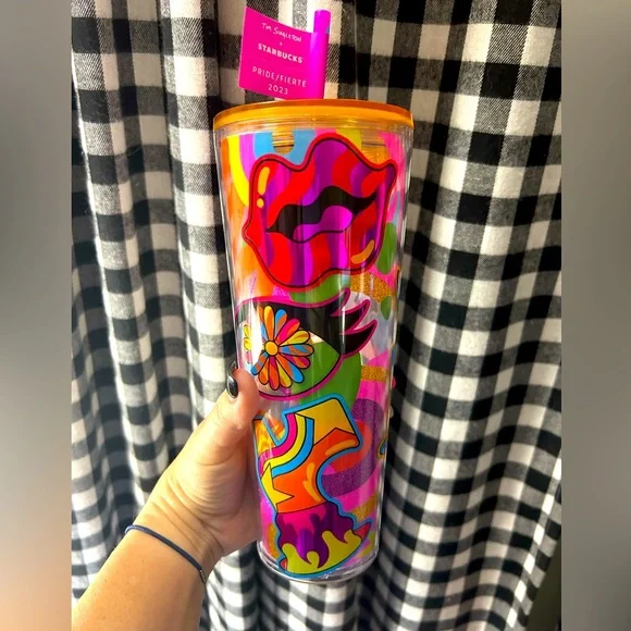 Starbucks | Other | Starbucks Pride 223 Tim Singleton Tumbler Cup Graffiti  Cold 24oz Venti New | Poshmark